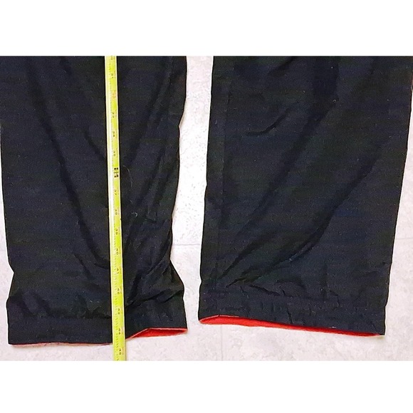 New York Classics Black Red Fleece Lined Nylon Snowpants Mens 18 Reversible - Picture 7 of 8